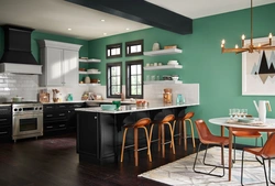 Покраска кухни в два цвета фото