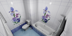 Дизайн ванны с тюльпанами