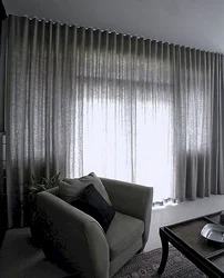 Curtains for the living room photo in gray tones photo