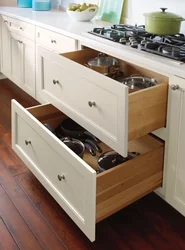 Photo of a kitchen with drawers below