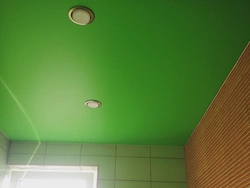 Фото потолок для кухни зеленый
