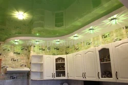 Photo ceiling for kitchen green