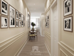 Frames with photos on the wall in the hallway