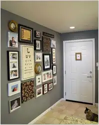 Frames with photos on the wall in the hallway