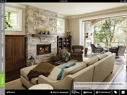 Living Room Design With One Window And Fireplace