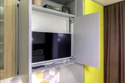 Kitchen design TV in the closet
