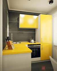 Small Yellow Kitchen Design