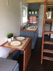 Kitchen in a change house interior