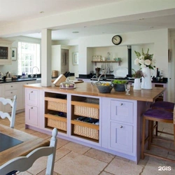 Lavender Kitchen In The Interior Photo