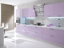 Lavender kitchen in the interior photo