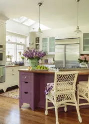 Lavender Kitchen In The Interior Photo
