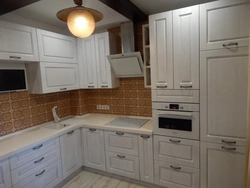 Kitchen white ash in the interior