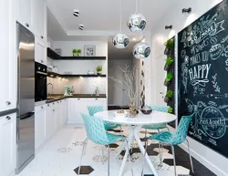 Black Turquoise Kitchen Interior