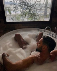 Photo of husband in bath
