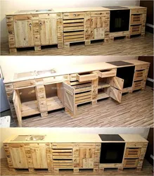 DIY kitchen made from pallets photo