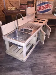 DIY kitchen made from pallets photo