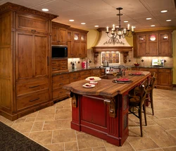 Kitchen color mahogany photo
