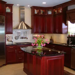 Kitchen color mahogany photo
