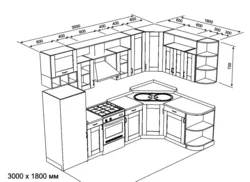 Угловые кухни дизайн проекты с размерами