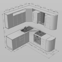 Угловые Кухни Дизайн Проекты С Размерами