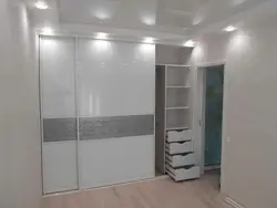 White sliding wardrobe photo hallway
