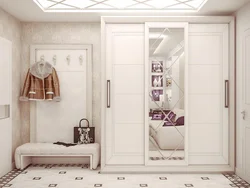 White sliding wardrobe photo hallway