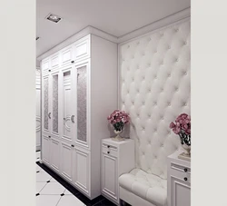 White sliding wardrobe photo hallway