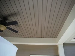 Ceiling siding in the kitchen photo