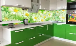 Кухня фартук с цветами дизайн фото