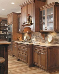 Photo of a classic wood-look kitchen photo