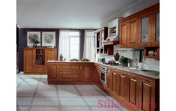 Photo Of A Classic Wood-Look Kitchen Photo
