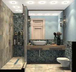 Tile sink in bathroom photo design
