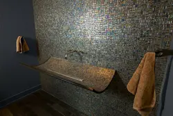 Tile sink in bathroom photo design