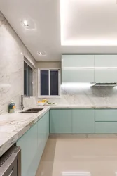 Light Gray Countertop In The Kitchen Interior