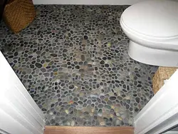Stones On The Bathroom Floor Photo
