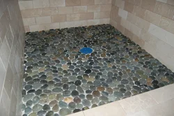 Stones on the bathroom floor photo
