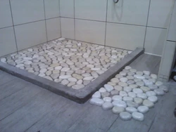 Stones On The Bathroom Floor Photo