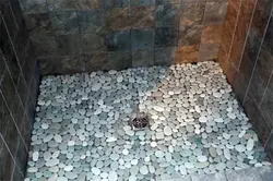 Stones on the bathroom floor photo
