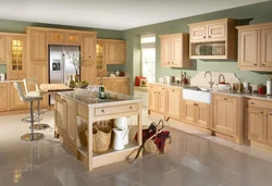 Kitchen interior furniture oak