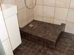 Bathroom trays made of tiles photo