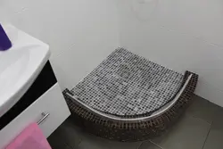 Bathroom trays made of tiles photo