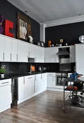 Дизайн Черной Кухни С Черной Столешницей Фото Дизайн