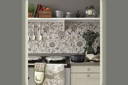 Kitchen interior wallpaper and panels