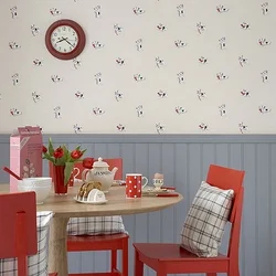 Kitchen interior wallpaper and panels