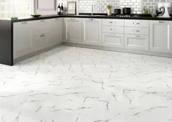 Мраморный Белый Пол На Кухне Фото