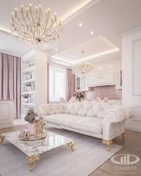 Living Room Interior Classic White