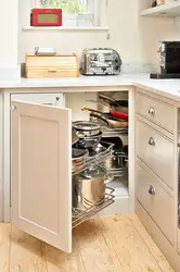 Kitchen corner drawers photo