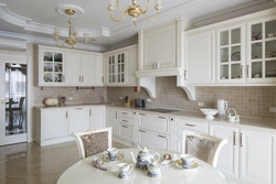 White Classic Kitchen Design Photo