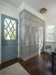 Louvered Doors In The Hallway Interior