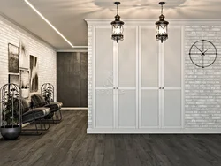 Louvered doors in the hallway interior